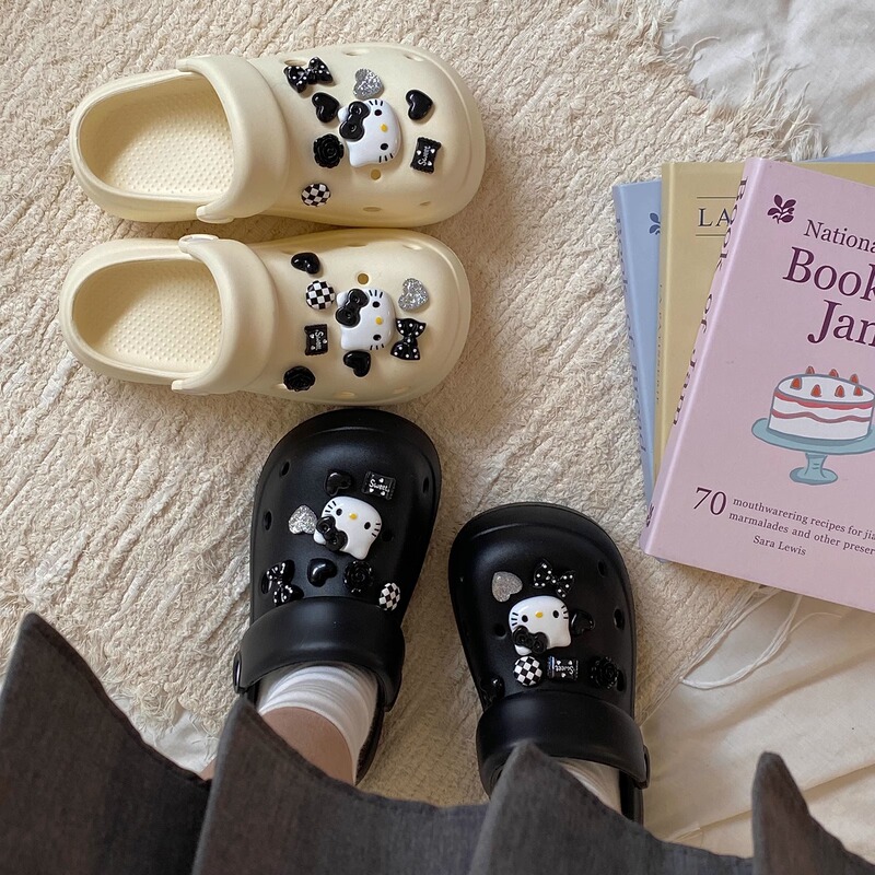 Cute Cartoon Kitten Cave Shoes Women's 2025 Spring and Summer New Style Outer Wear Thick Bottom Non-Slip Shoes Sandals and Slippers Cute Cartoon Kitten Cave Shoes Women's 2025 Spring and Summer New Style Outer Wear Thick Bottom Non-Slip Shoes Sandals and Slippers