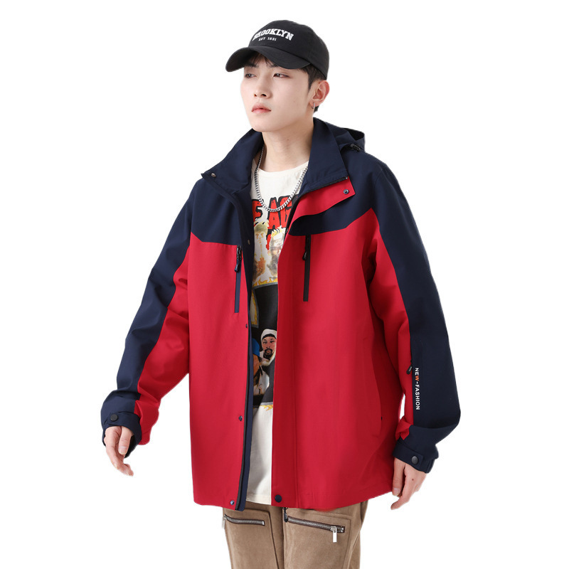 Chaqueta de estilo de caída para hombres y mujeres de otoño de una sola capa delgada chaqueta windbreaker al aire libre caminata ropa de montaña pareja chaqueta deportiva