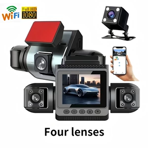New four-lens dashcam 1080P HD night vision mobile WiFi four-channel car recorder