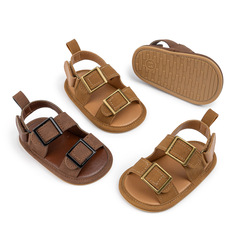 2025夏の男の子のゴムの底の学歩の靴のファッションのバックルの設計の赤ちゃんの靴baby shoes