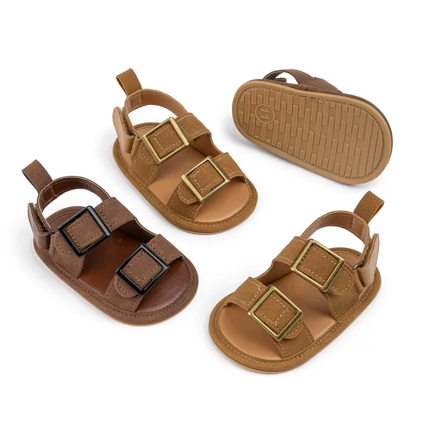 2025 summer baby boy rubber sole toddler shoes fashion buckle design baby shoes baby shoes