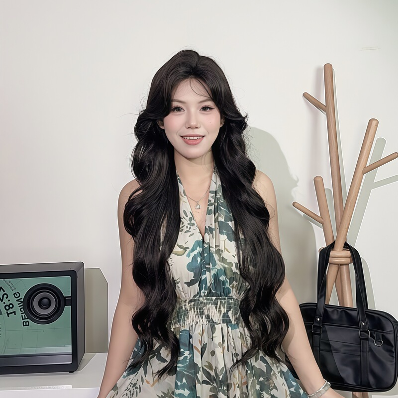 Wig for Women, Same Style as Xiaoyuanyuan, Full Head Wig, Hand-Crocheted, Lace Front, Elastic Inner Net Wig Wig for Women, Same Style as Xiaoyuanyuan, Full Head Wig, Hand-Crocheted, Lace Front, Elastic Inner Net Wig