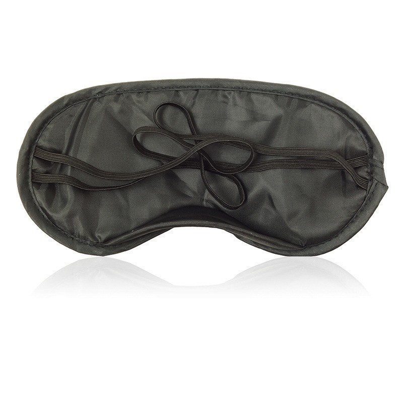 Blackout Eye Mask with Nipple Clamps and Bell, Plush Polyester Adult Bedroom Accessory Set — detail image 3