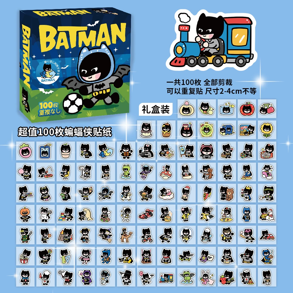 Boxed Sticker Pack, 100 Sheets, Anime & Character Emoticons, Assorted Designs