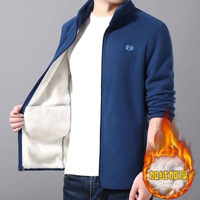 man Sherpa coat Fleece Sweater Plush Pizex Internal bile Fleece Plush keep warm Jacket On behalf of