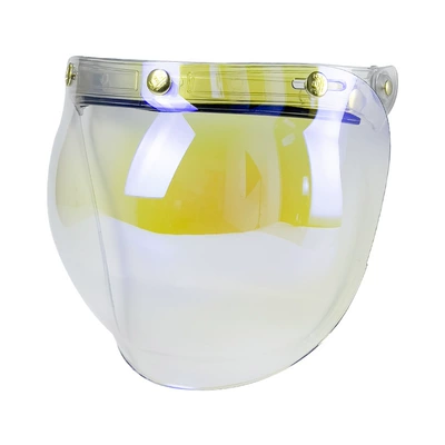 Dəbilqə (Kaska) aksesuarları — helmet bubble mirror retro sun - electroplating-color-gradient-white
