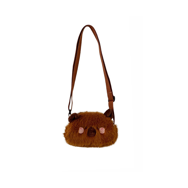 Animal pequeño lindo bolso de hombro para niñas pequeño mini bebé bolso de cambio 2025 otoño y invierno nuevo bolso de peluche para niños