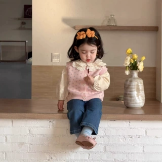 女童针织马甲2026新款儿童服装春款韩版童装宝宝衣服厂家批发定制