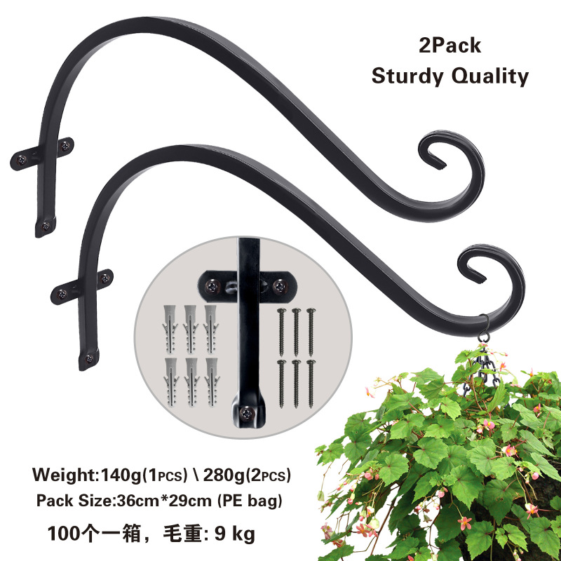 Gardening Hook Flower Stand Balcony Garden Hanging Flower Stand Hook Hanging Small Light Home Outdoor Amazon Cross-Border Hot Model