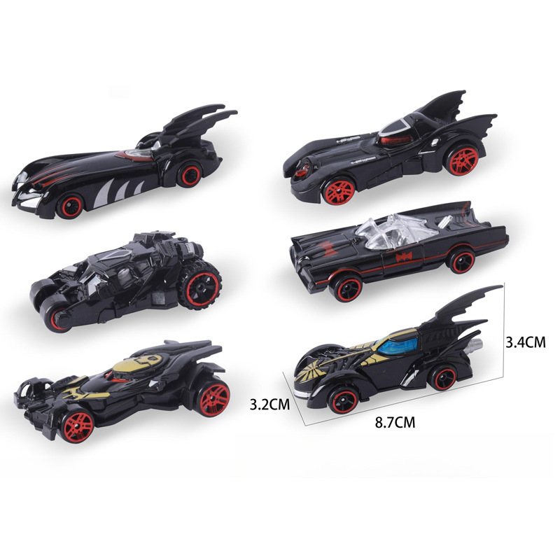 Cross Border Alloy Wind Fire Racing 6 Generation Batmobile Superhero Concept Car Children Toy Pocket Car suit