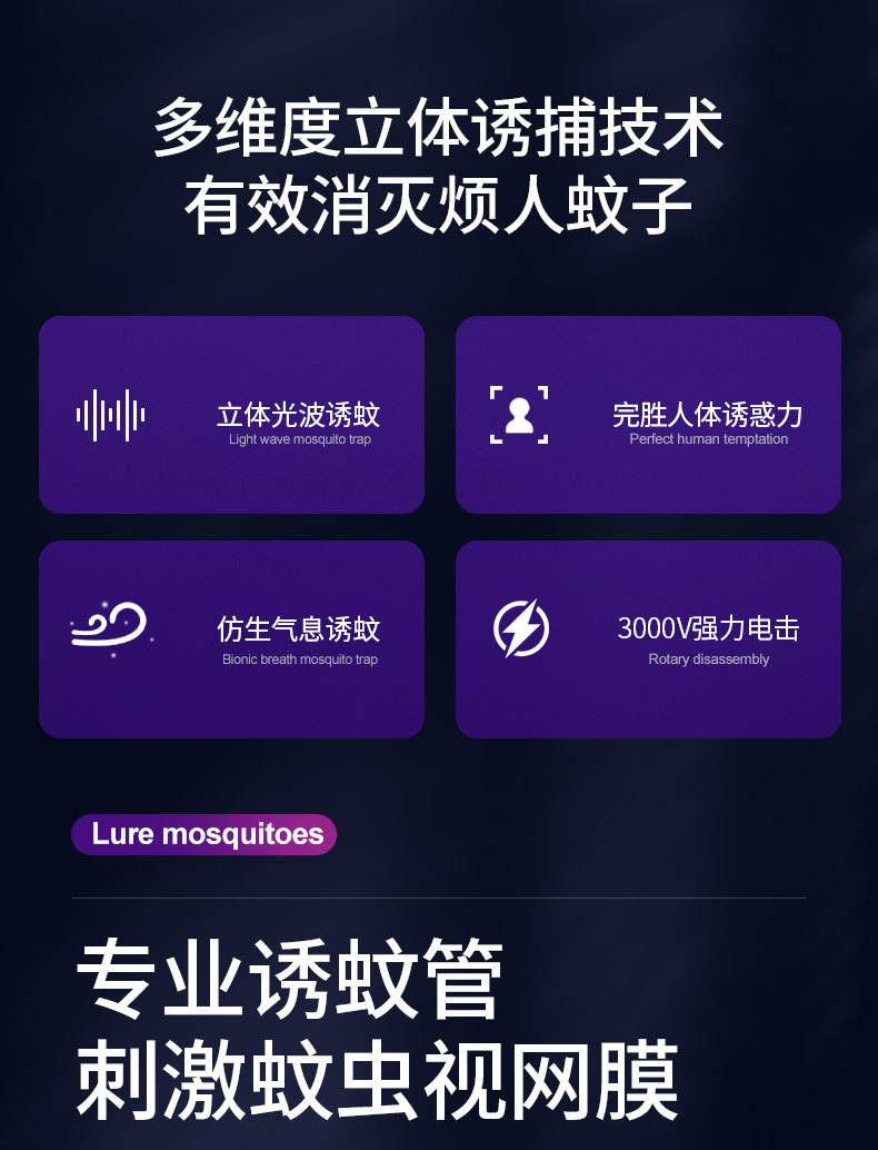 跨境爆款电击灭蚊灯usb充电便携式家用宿舍电击灭蚊器1驱蚊器厂家详情4