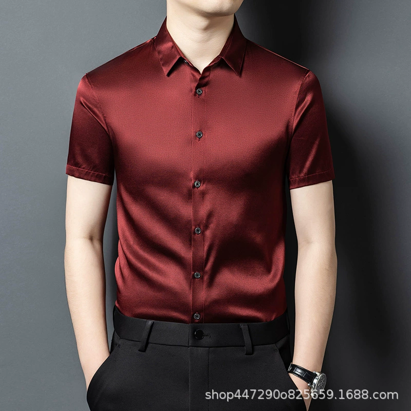 Silk solid shirt