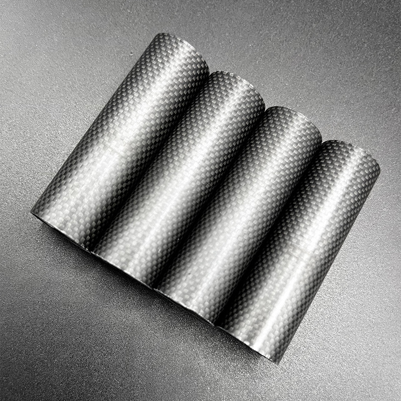 现货卷制3K碳纤维管平纹斜纹3K碳纤管强度高碳纤维管材定 制厂家