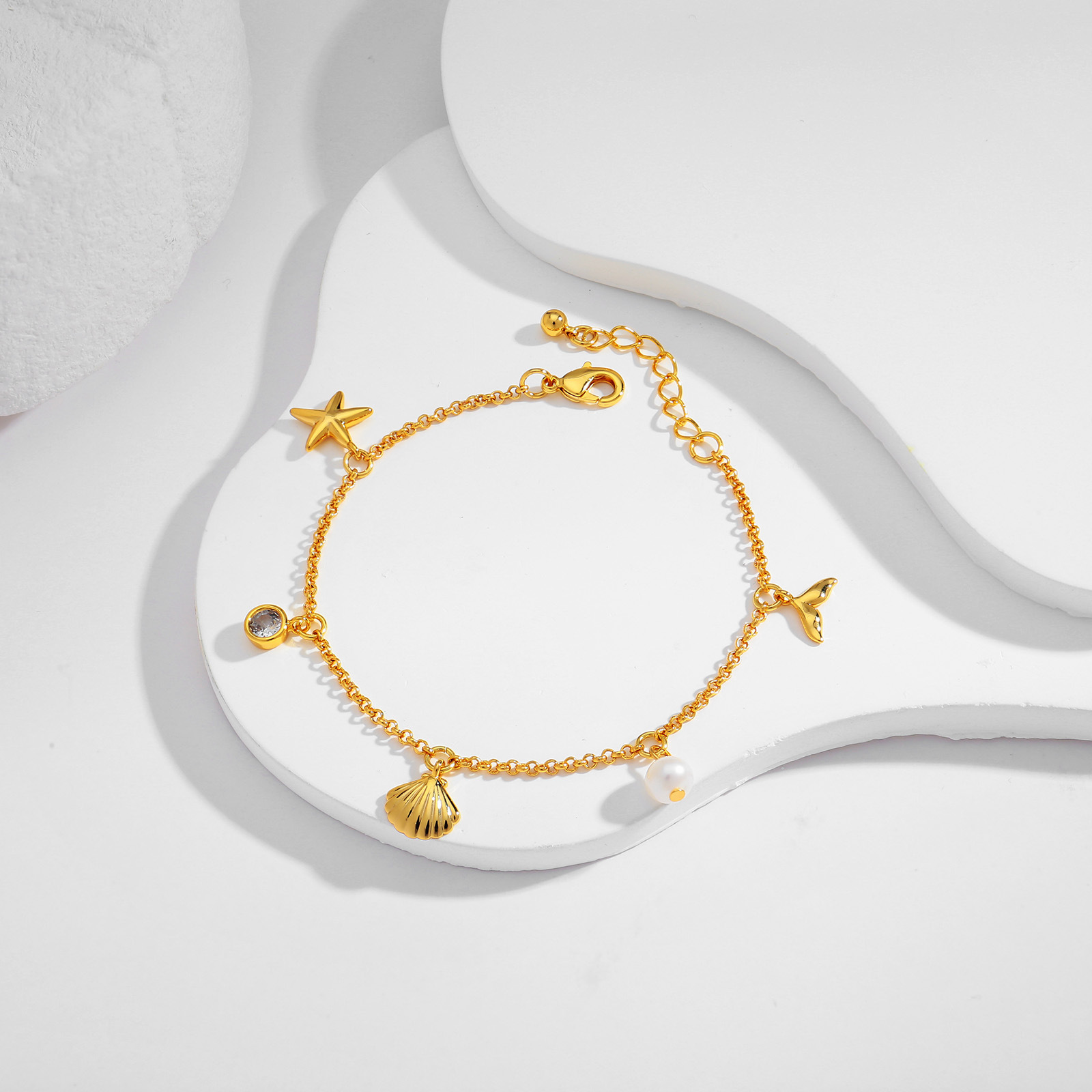 european-and-american-cross-border-fashion-personalized-ocean-necklace-summer-bracelet-womens-exquisite-new-gift-jewelry-high-end-bracelet