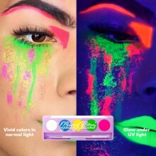 uv Glow Water Activated Face Paint Palette Neon�޺�ʊy�P