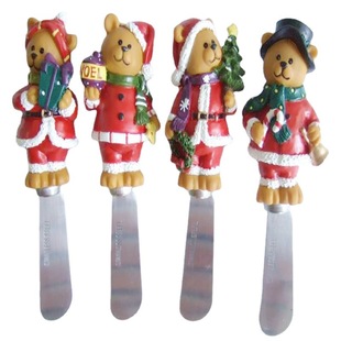 Santa Claus resin handle butter knife stainless steel butter knife/stainless steel resin handle butter knife