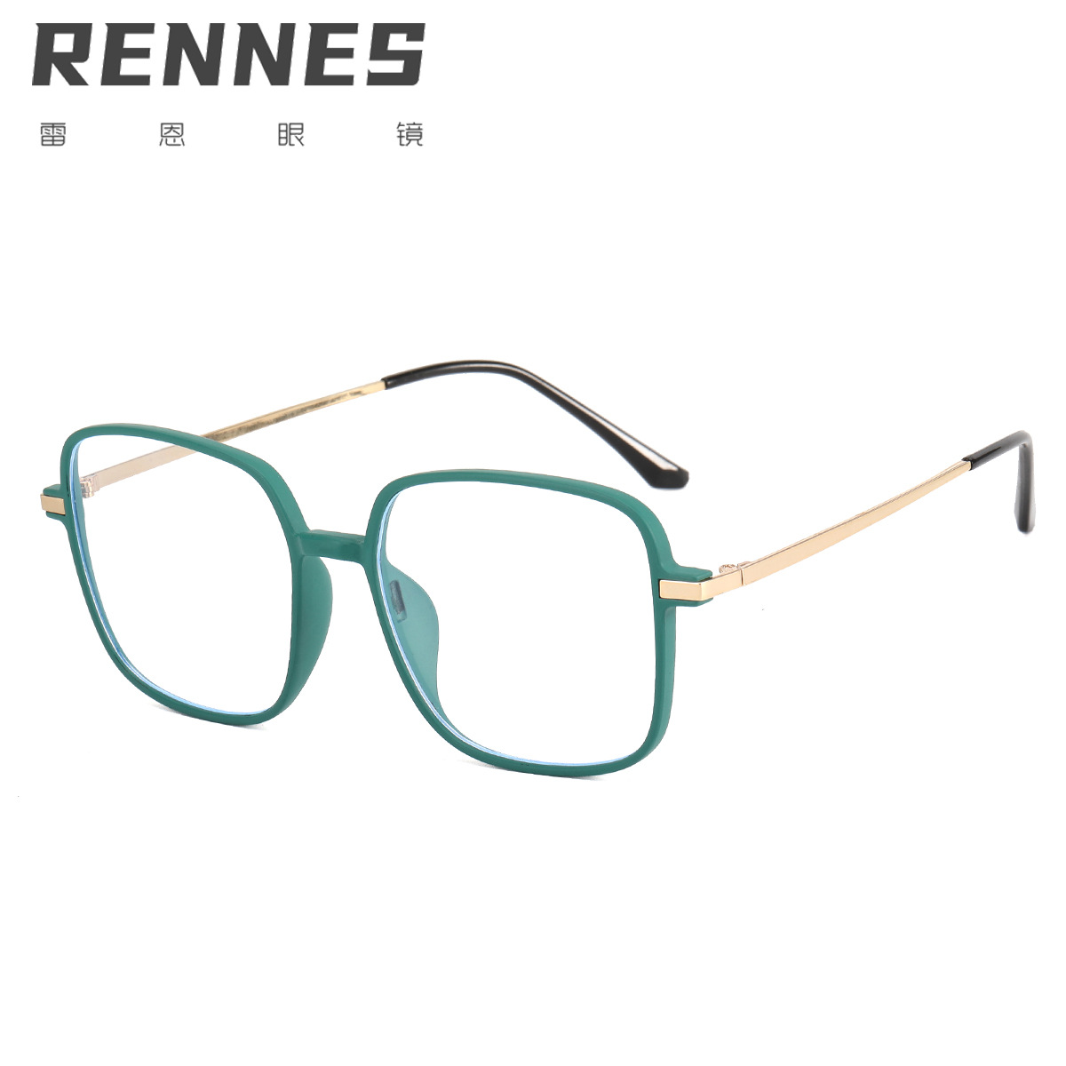 2021 nueva caja gafas lisas anti-Blue Ray anti-radiación gafas de Marco grande para hombres y mujeres Marco de gafas puede equiparse con miopía 9307