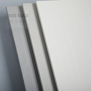 Light Luxury Grooved Full-Body Tiles Off-White Gray Concave and Convex Texture Lines Tiles Living Room Hotel Work Background Wall Floor Tiles
