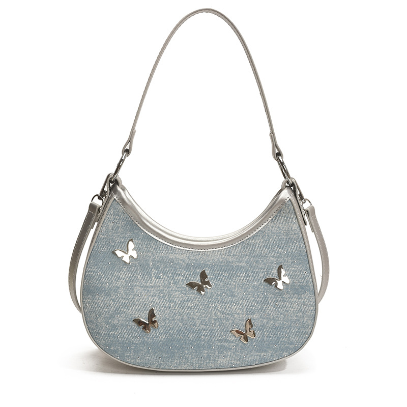 Bolso de diseño de nicho 2025 verano nuevo bolso femenino gypsophila bolso de hombro con diamantes bolso bandolera de mariposa de estilo occidental