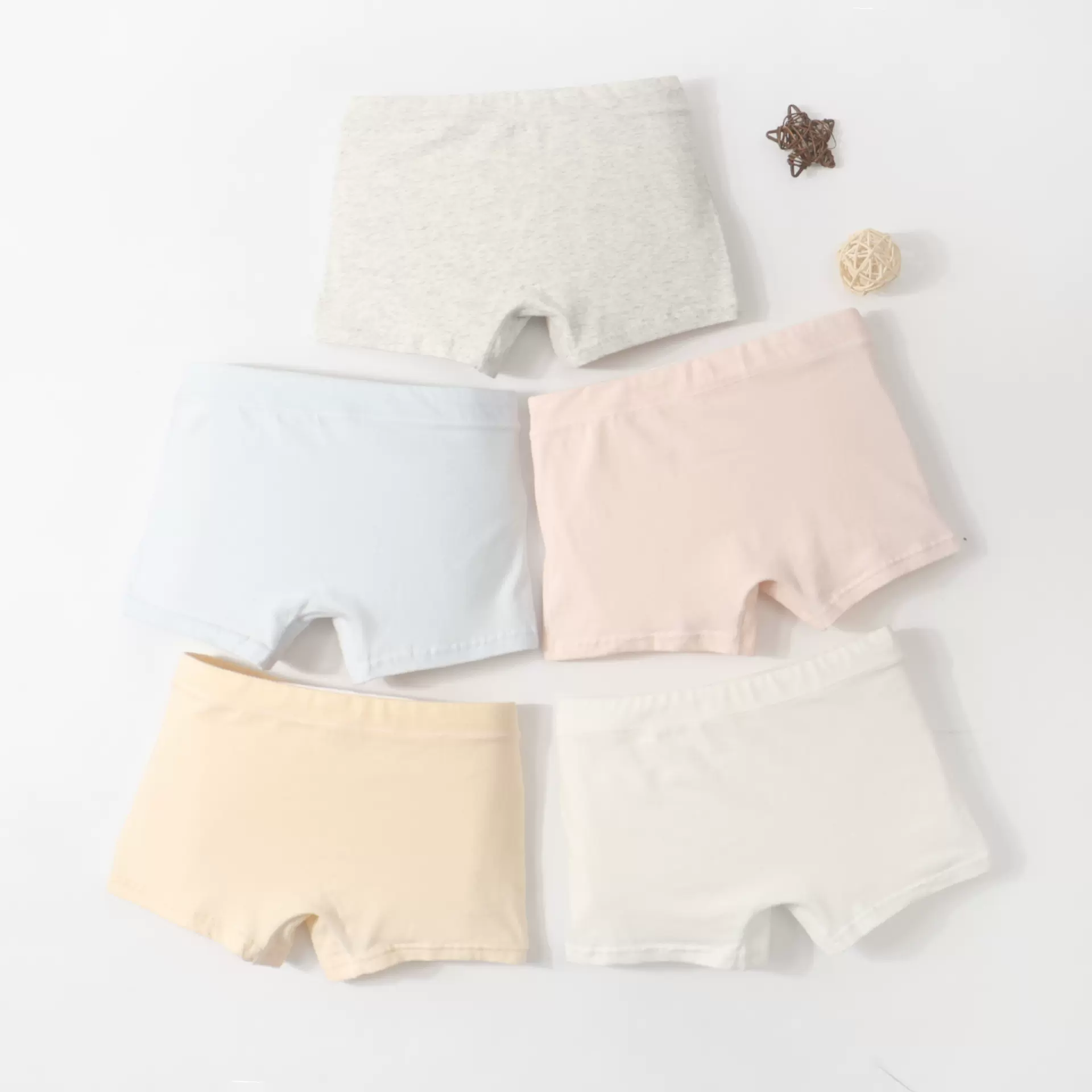 加宽裤头女童纯色内裤学生3-14岁儿童小中大童初中生纯棉四角内裤