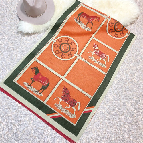 Winter gift European and American carriage scarf, cashmere blend thickened and warm, two-purpose shawl for women, drop shipping