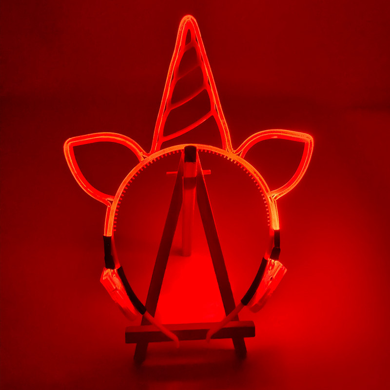 Description Picture 4 of itemBirthday LED Light Up Headband Cat Ear Hairband Bar Party Supplies Glowing Masquerade Headband Halloween Christmas Supplies