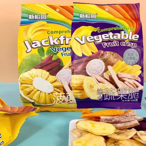New Banyan Garden Mixed Fruit and Vegetable Crisps 180g Banana Dried Pineapple Mix Office Snacks