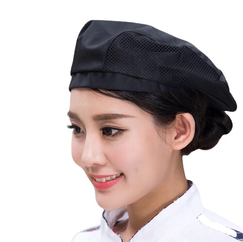 Summer breathable chef hat hotel work beret chef waiter cap baseball cap unisex