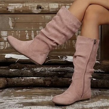 Leather Platform Western Boots with Side Zip, Round Toe, Fringe Detail, Vintage Style, Women's Winter New Arrival, Heel Boots for Plus Size