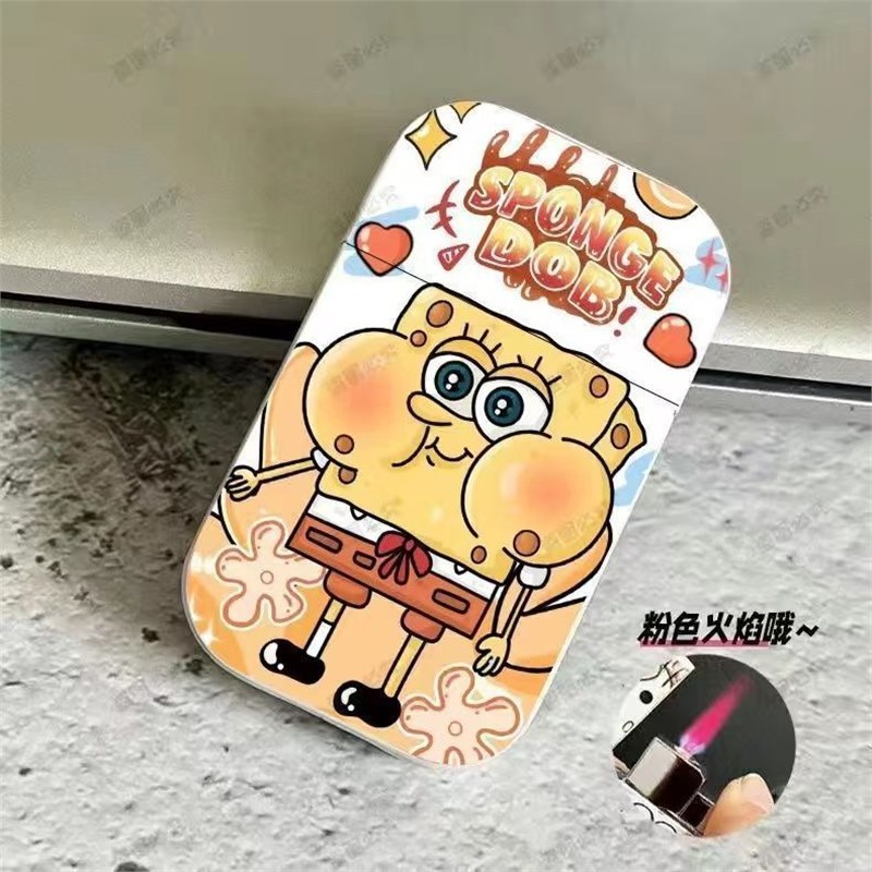【多平台代发】草莓熊可爱粉色火焰防风充气送男友打火机ins礼物|undefined