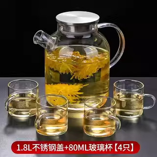 家庭用高温耐性ガラスケトル、大容量コールドケトル、ティーポット、リビングルームティーポット、コールドケトル|undefined