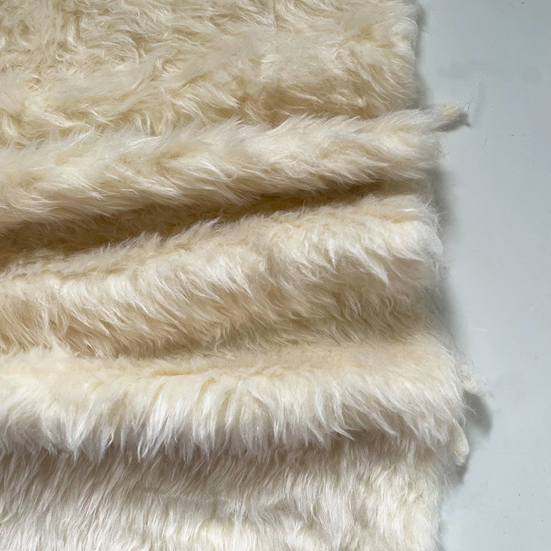 滚束人造毛绒布短毛绒面料圣诞胡子服装内衬材料现货fur fabric