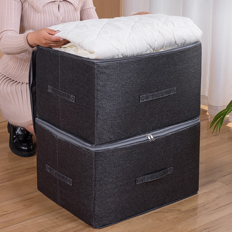 Household Cationic Soft Cover Storage Box Clothes Large Capacity Organizer Box Wardrobe Layered New Storage Box Factory