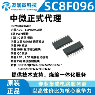 Micro formal agent SC8F096 SSOP24 QFN32 touch MCU built-in LED LCD PD module