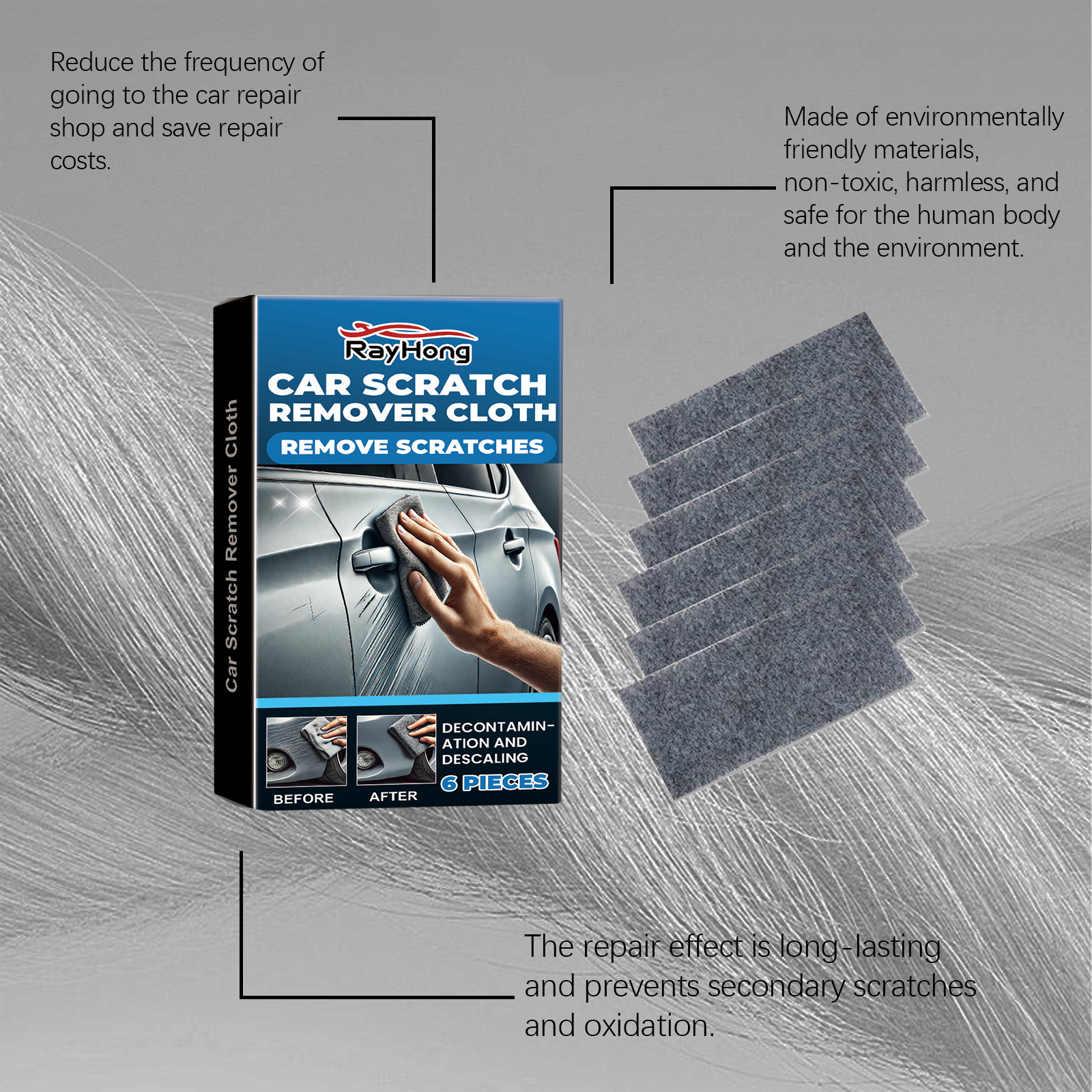 Rayhong Car Scratch Care Cloth Car Paint Scratch Removal Polishing Coating Care Cloth