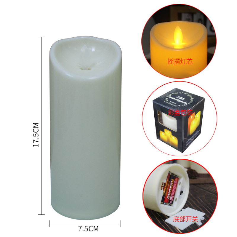 LED vela electrónica de control remoto concierto de boda sin humo falso vela guión matar decoración de cumpleaños romántico transfronterizo