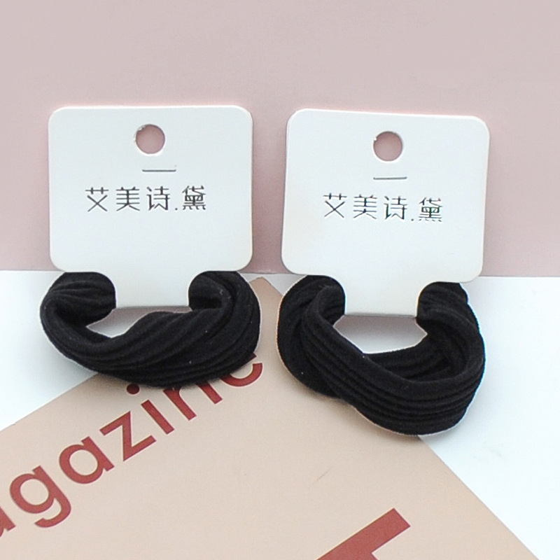 블랙 2 pcs/카드 스트레이트 패턴 수건 반지