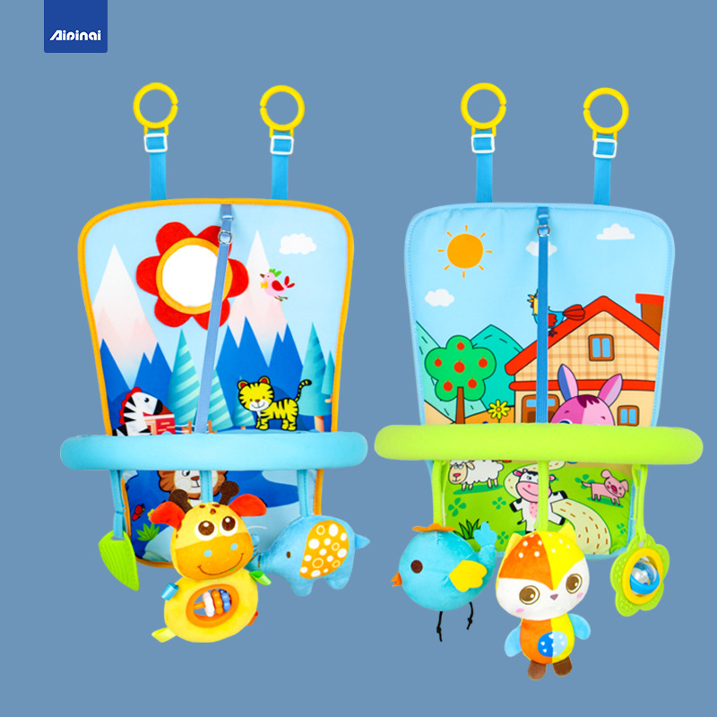 Infant and Toddler Car Seat Back Support, Baby Seat Back Pedal Trainer, Car Seat Toy