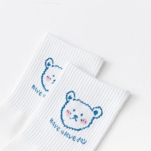 Socks for women in autumn and winter, mid-calf socks for students, cute ins mid-calf socks, Japanese cartoon female socks, couple trendy socks, Zhuji socks