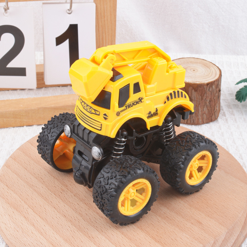 Juguetes infantiles excavadora coche de ingeniería de niños inercia cuatro tracciones todoterreno truco coche de juguete al por mayor