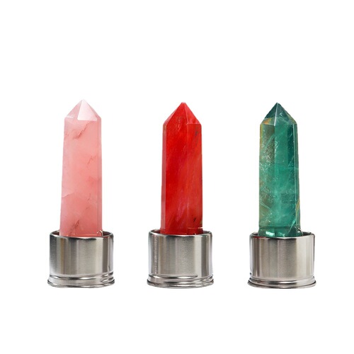 Natural crystal column amethyst raw stone polished single-pointed hexagonal column energy cup water bottle replaceable bottom net cup column