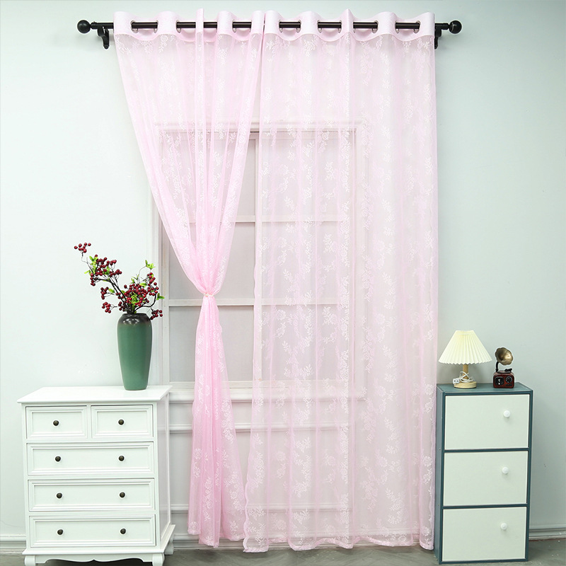 Retro light luxury warp lace black finished bedroom balcony live room decoration partition curtain window screen_voghion.com