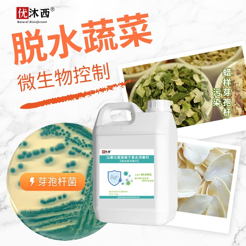 食品厂车间消毒液脱水蒜片微生物控制蜡样芽孢杆菌超标消毒无残留