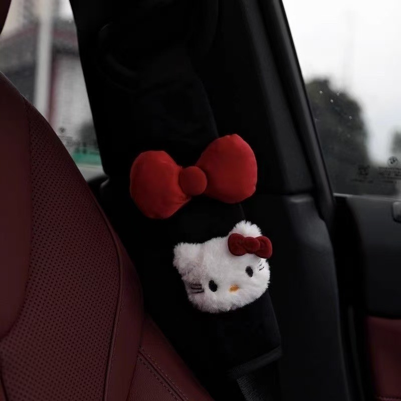 かわいいショルダーパッドがいっぱい〜新しいハローキティ車内装飾シートベルト装飾カーアクセサリー|undefined