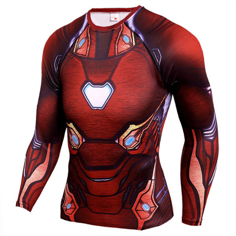 メーカー直販メンズTシャツ長袖メンズ高弾性タイツフラットクロス3DデジタルプリントTシャツ|undefined