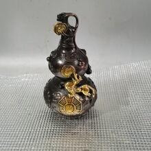 古玩铜器收藏貔貅葫芦工艺品摆件