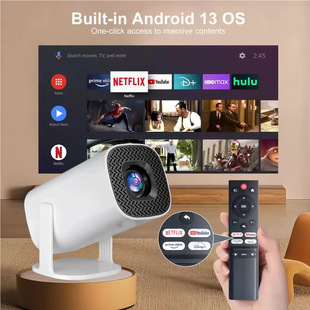 Cross-Border Popular P30 Projector Android Portable Projector Wifi Bluetooth Outdoor High-Definition Home Projector