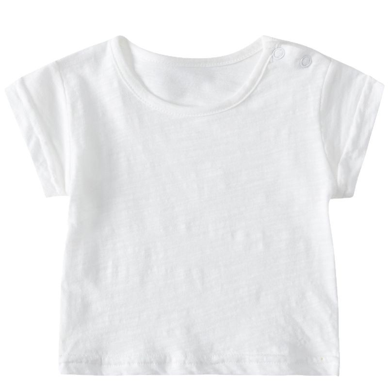 Children's cotton light and thin breathable solid summer T-shirt…