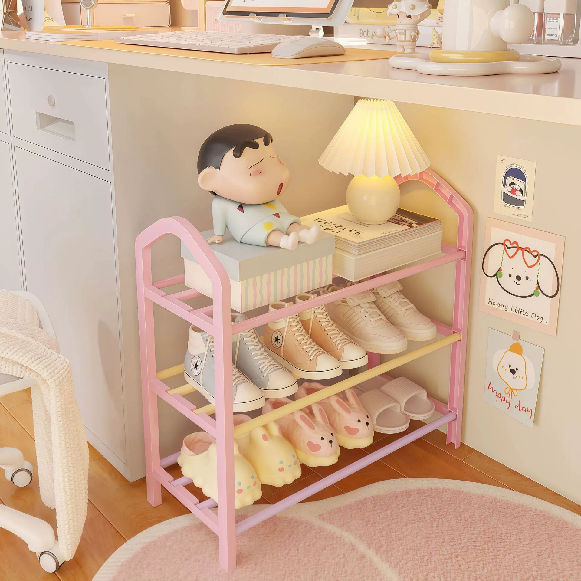 metal free-standing Shoe Rack from Yomiego