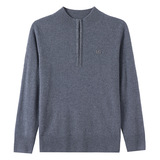 秋冬新款针织羊毛衫时尚半拉链半高领100%绵羊毛毛衣纯色全毛女装，女装针织衫/毛衣，妃慕昵服饰